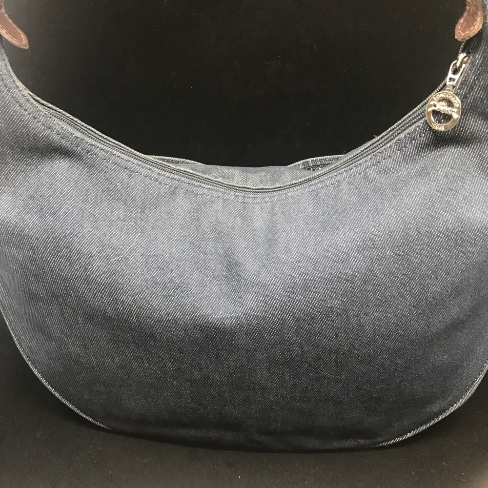 Longchamp denim satchel